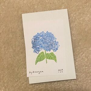 Anastasia INCIARDI mini print - Hydrangea - New W/ Envelope